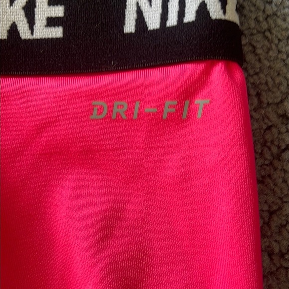 Nike Pink Athletic Leggings with Swoosh Logo - Picture 4 of 5
